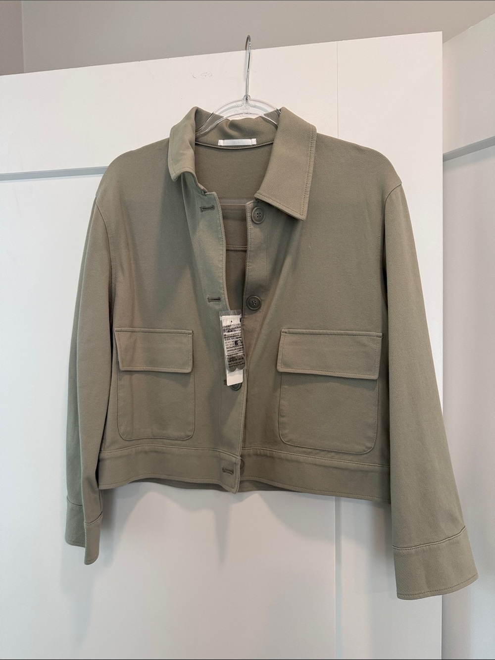 Uniqlo Olive Green Cropped Utility Jacket